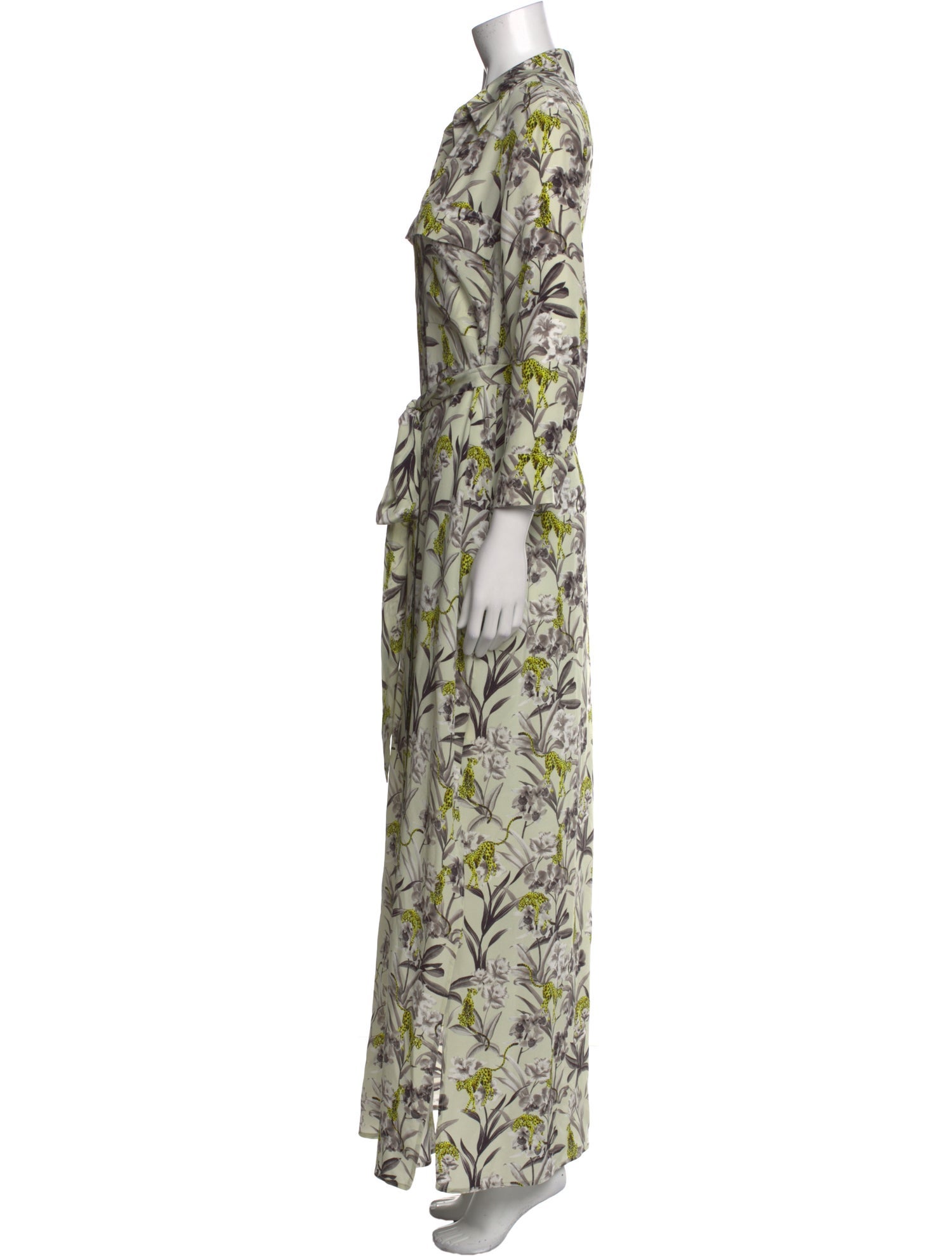 L'Agence Silk Long Dress