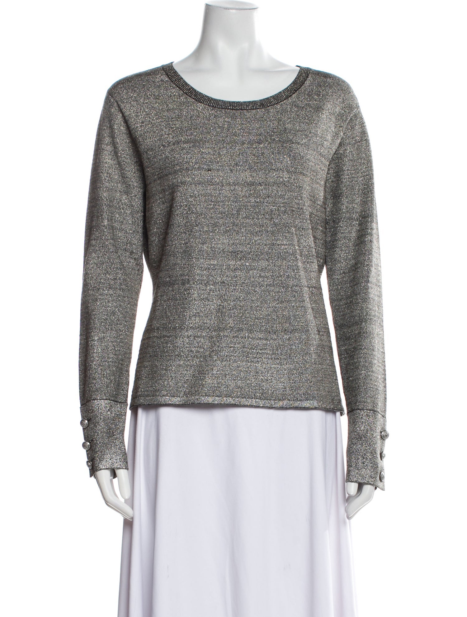 L'Agence Scoop Neck Long Sleeve Sweatshirt