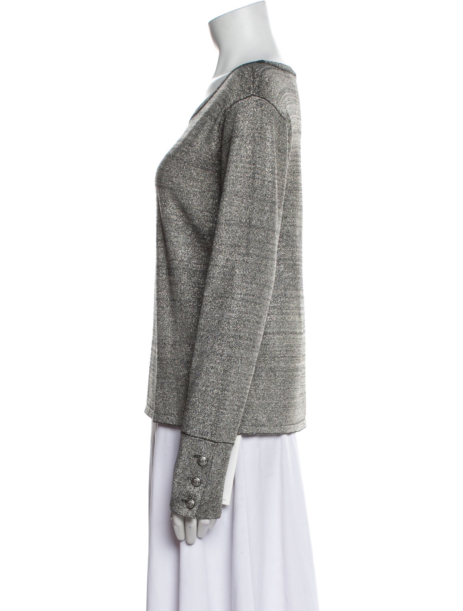 L'Agence Scoop Neck Long Sleeve Sweatshirt