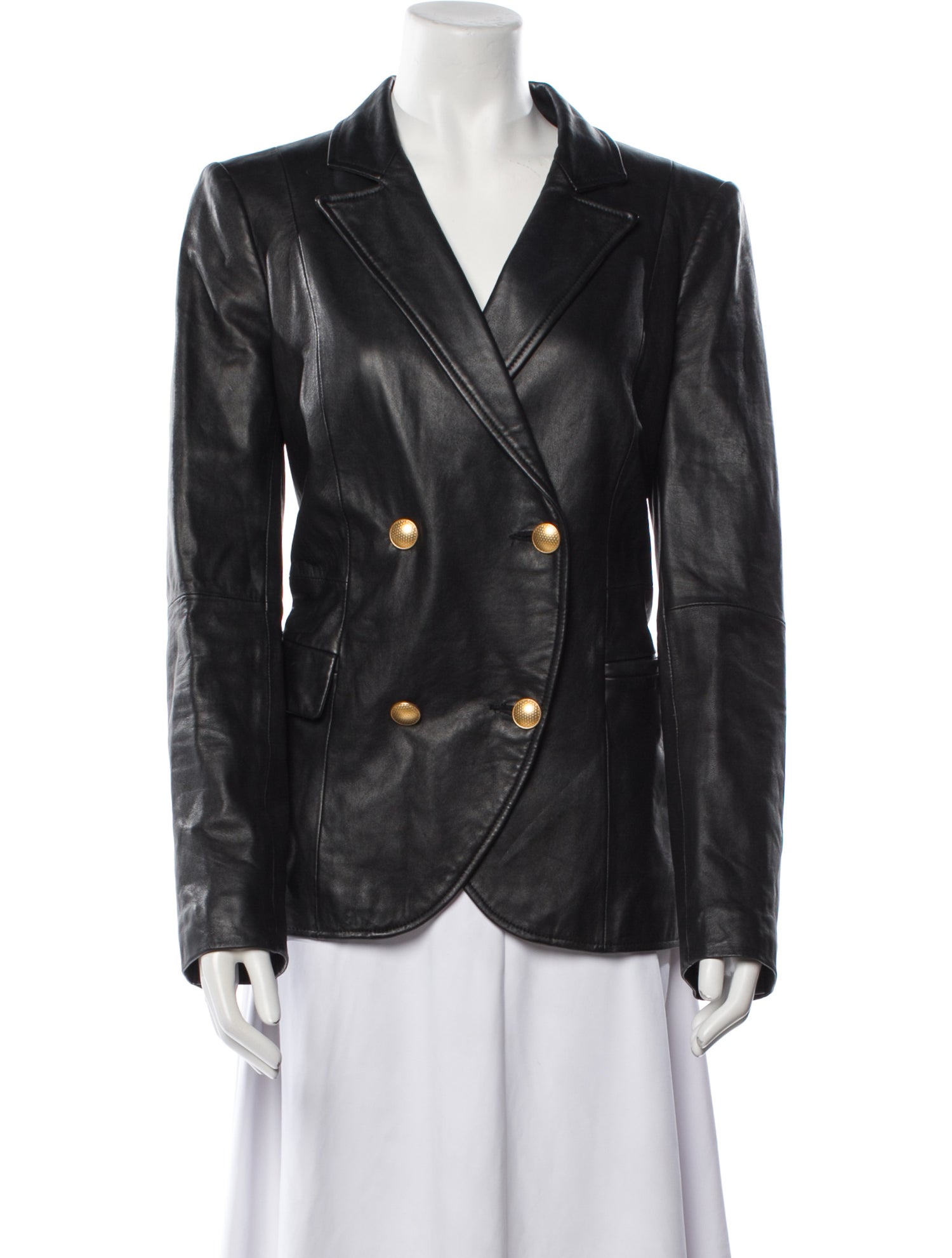 L'Agence Leather Blazer