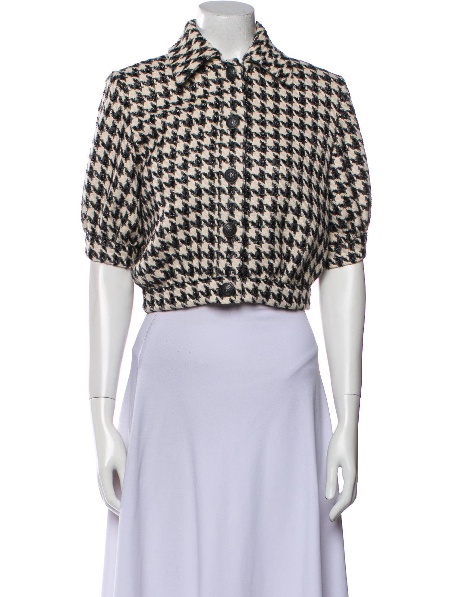 L'Agence Houndstooth Print Bolero w/ Tags