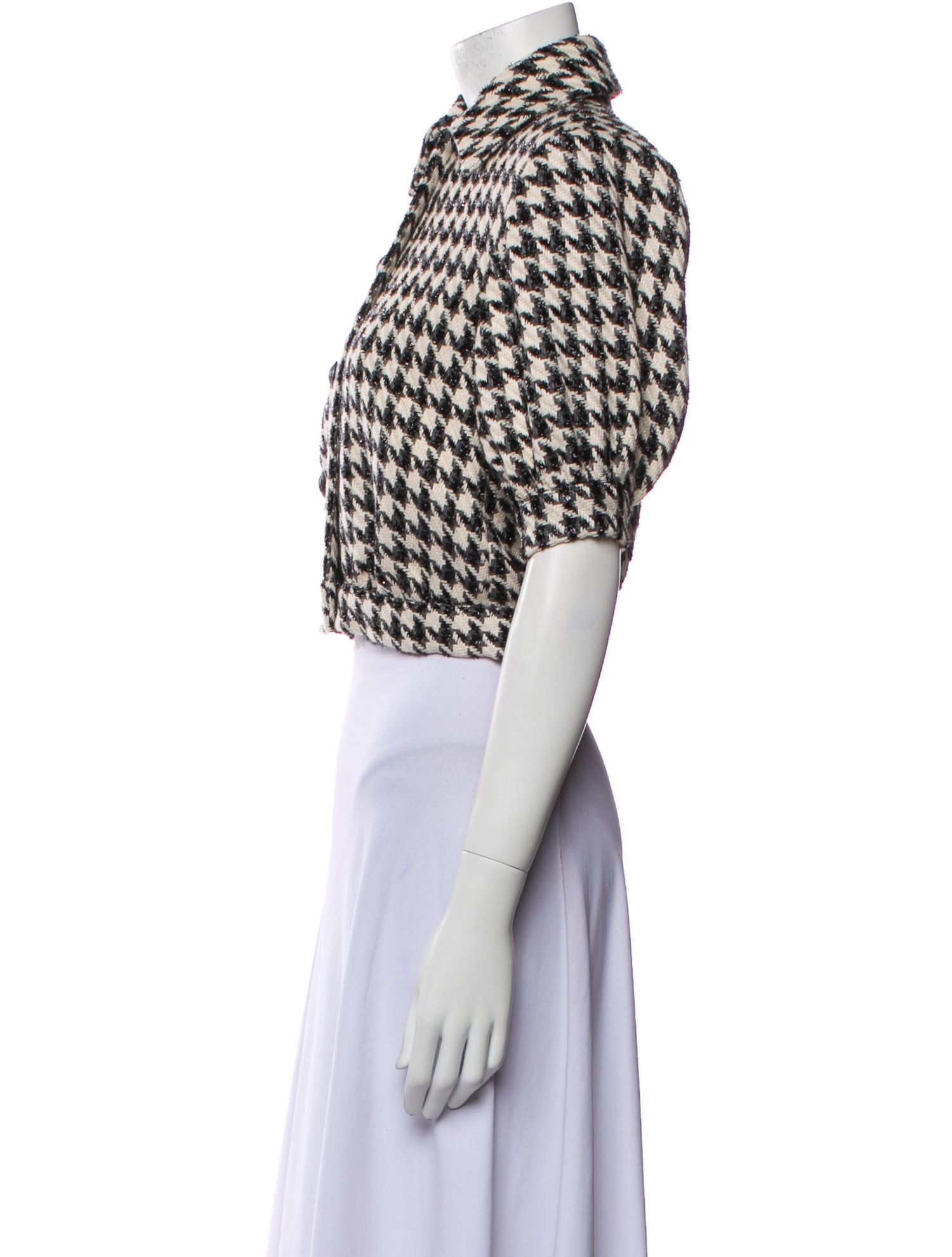 L'Agence Houndstooth Print Bolero w/ Tags