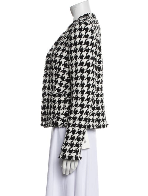L'Agence Houndstooth Print Evening Jacket