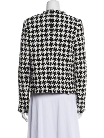 L'Agence Houndstooth Print Evening Jacket