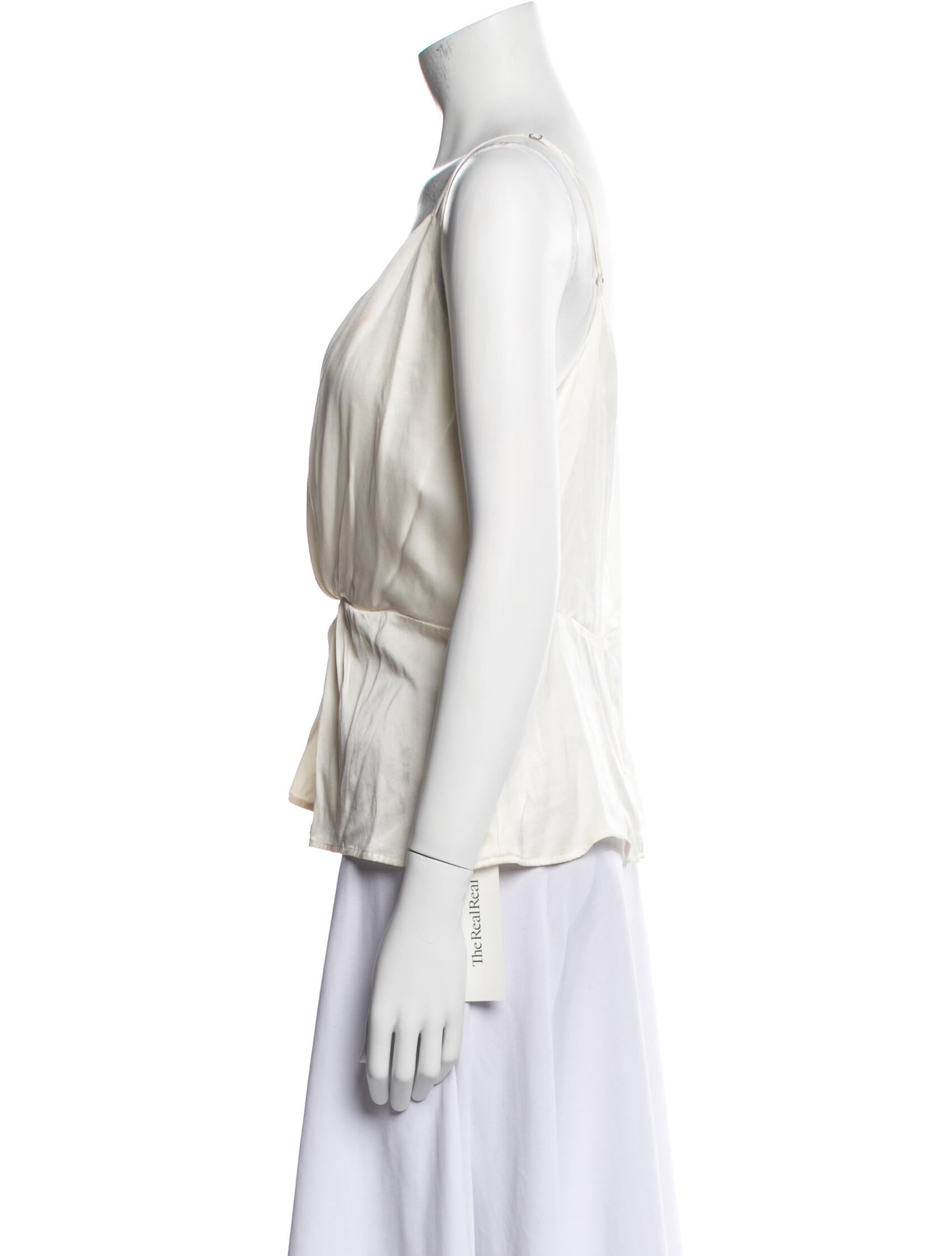 L'Agence Silk V-Neck Blouse