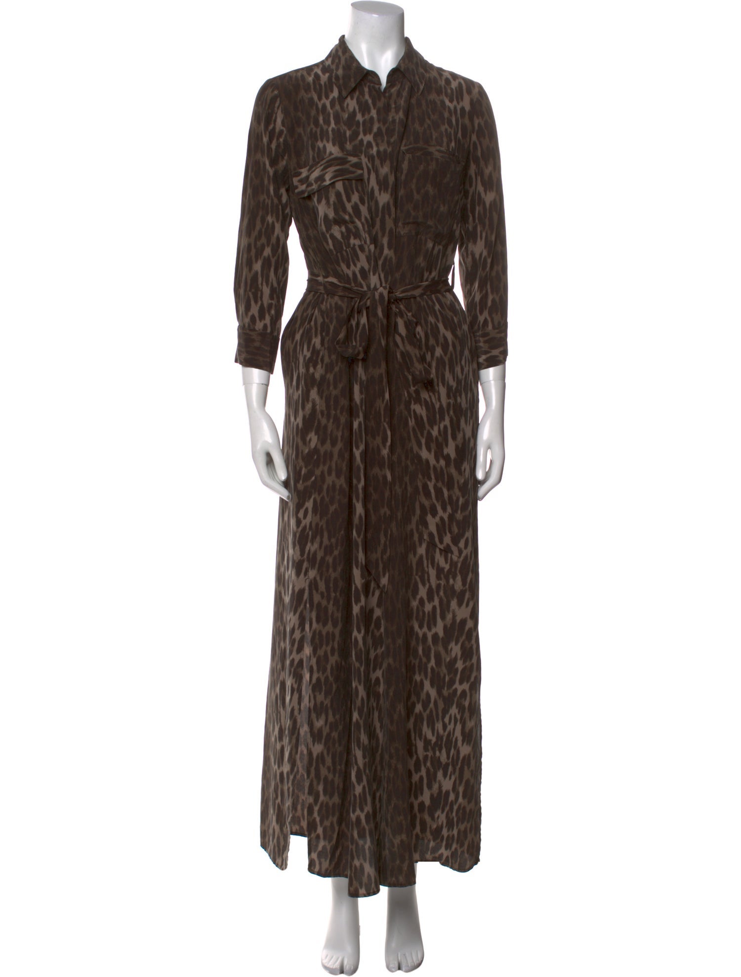 L'Agence Silk Long Dress