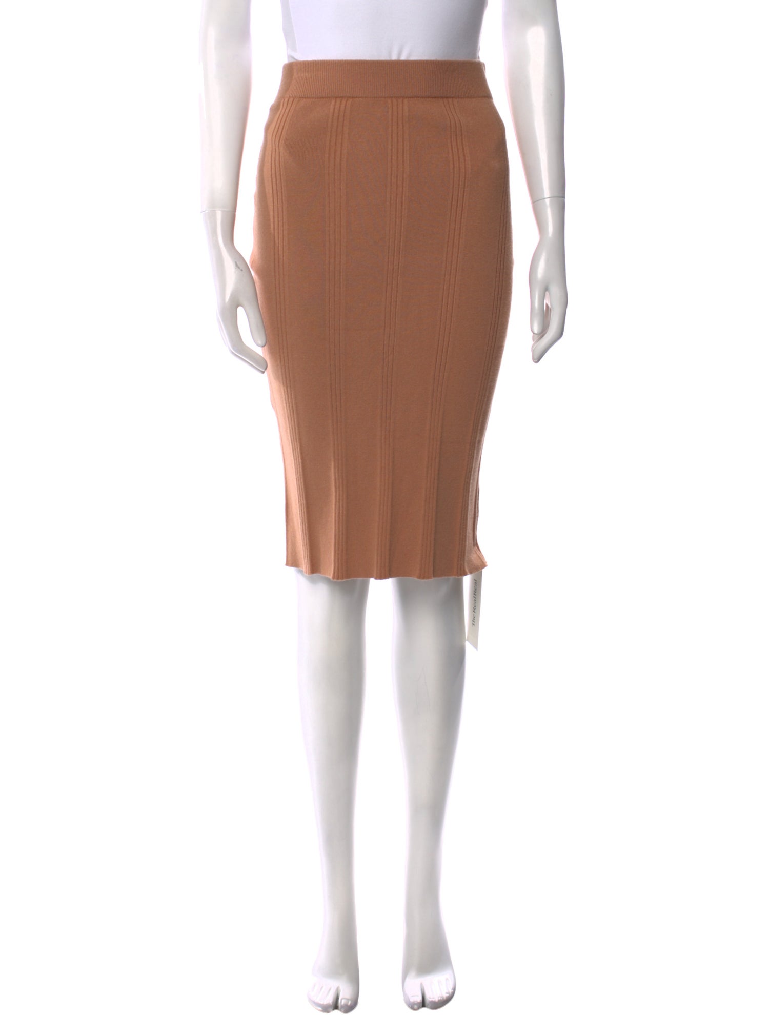 L'Agence Pleated Accents Knee-Length Skirt