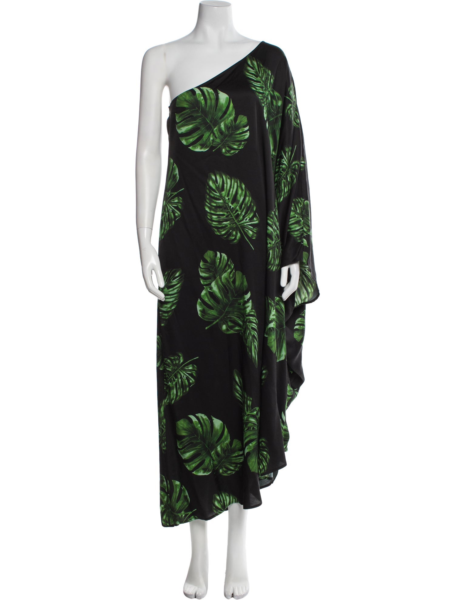 L'Agence Floral Print Midi Length Dress
