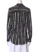 L'Agence Silk Striped Button-Up Top