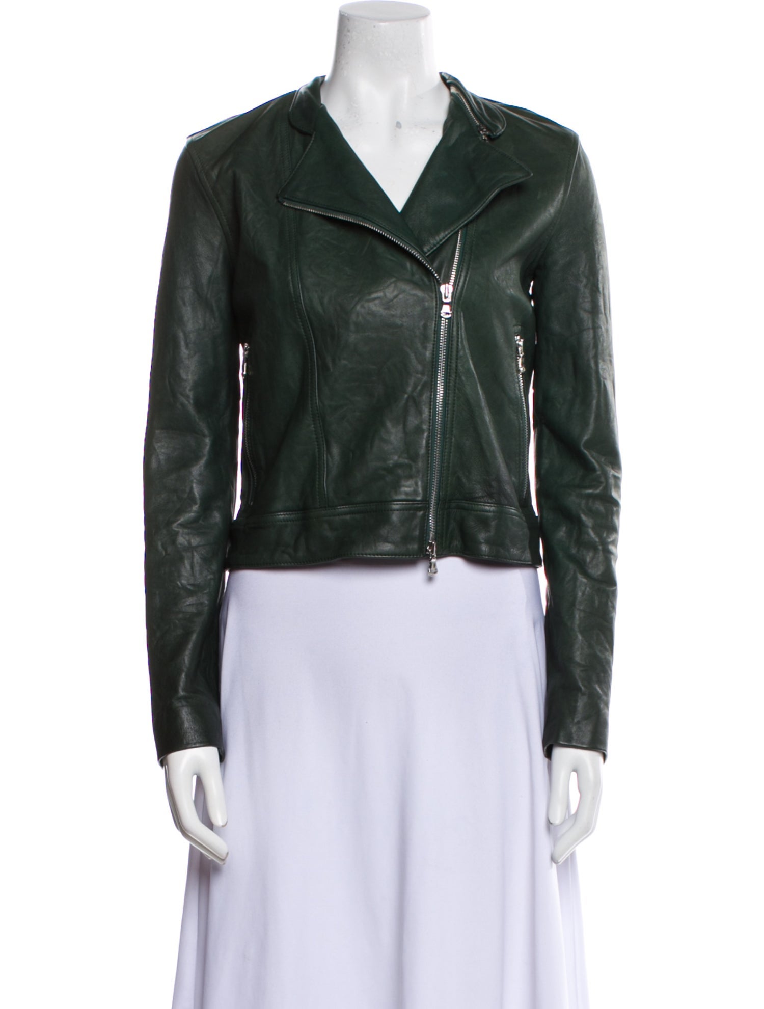 L'Agence Leather Biker Jacket