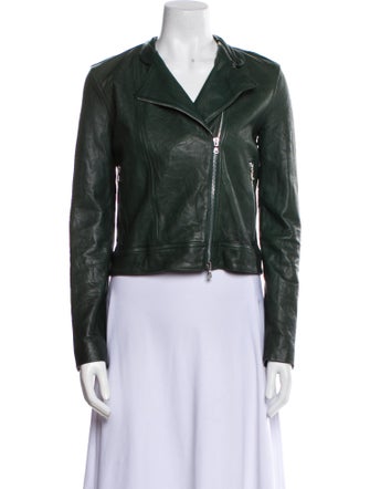 L'Agence Leather Biker Jacket