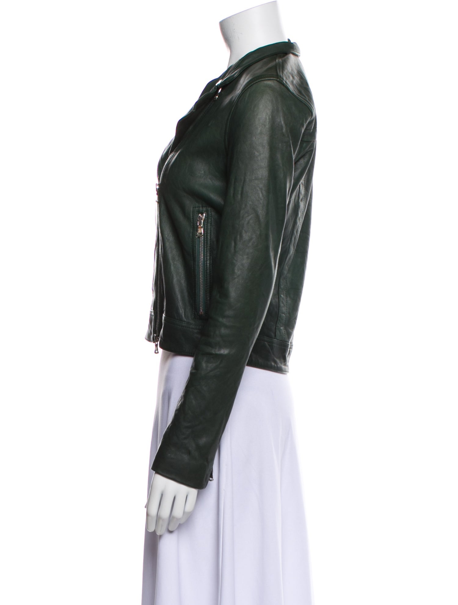 L'Agence Leather Biker Jacket
