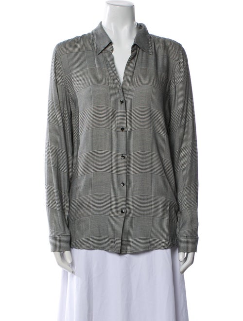L'Agence Printed Long Sleeve Button-Up Top