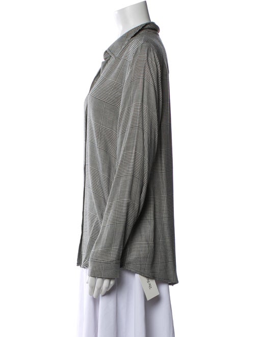 L'Agence Printed Long Sleeve Button-Up Top