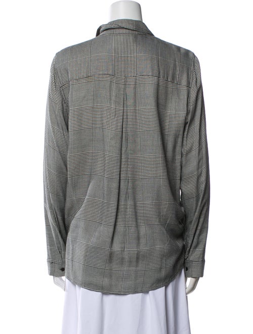 L'Agence Printed Long Sleeve Button-Up Top