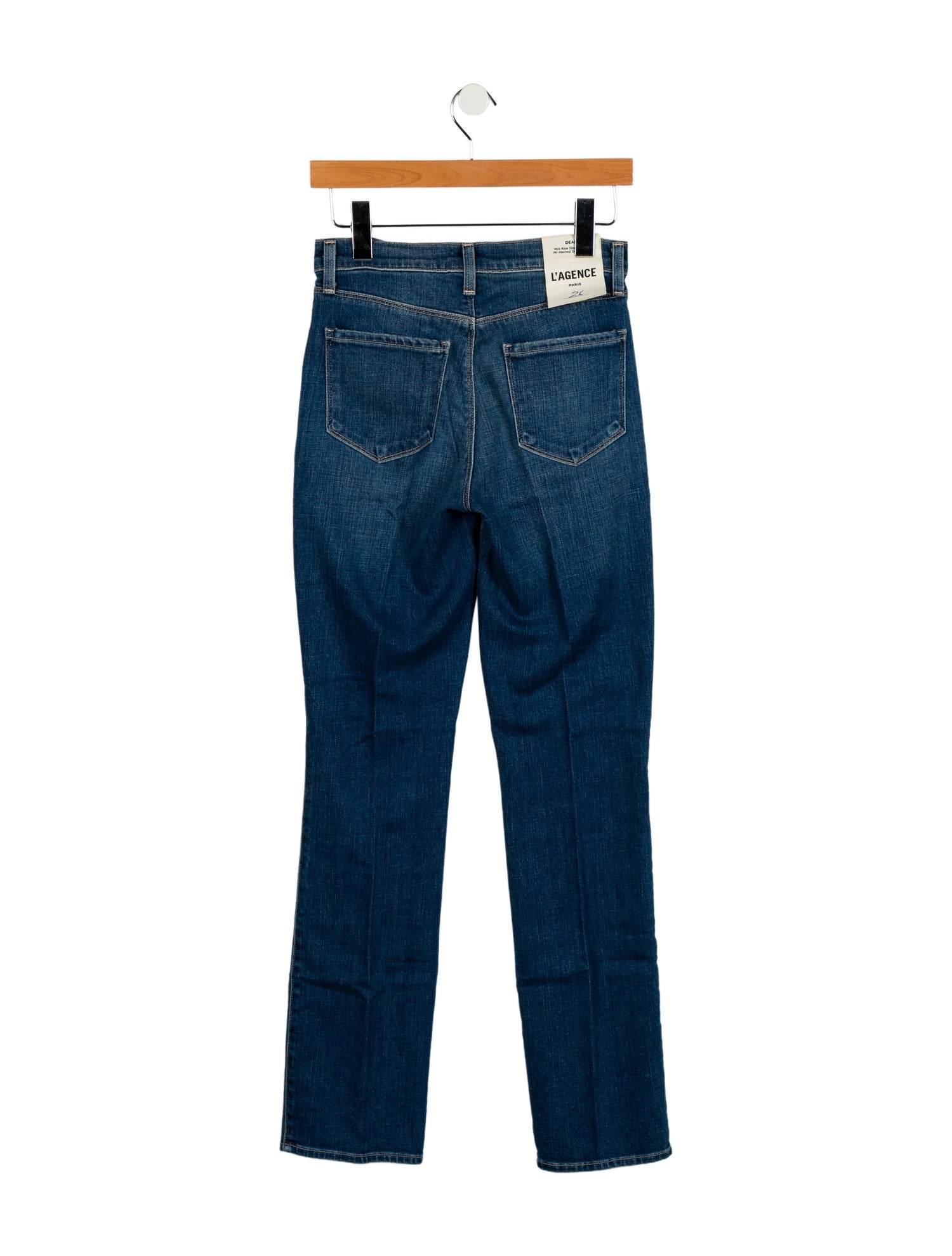 L'Agence Mid-Rise Straight Leg Jeans