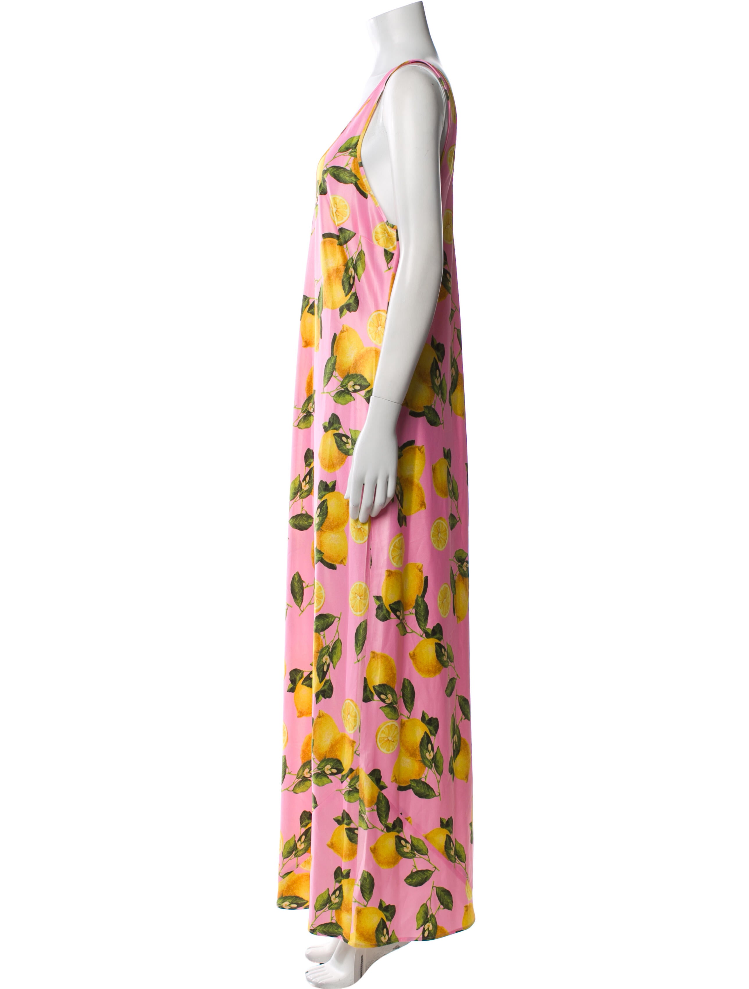 L'Agence Printed Long Dress