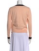 L'Agence Colorblock Pattern V-Neck Sweater