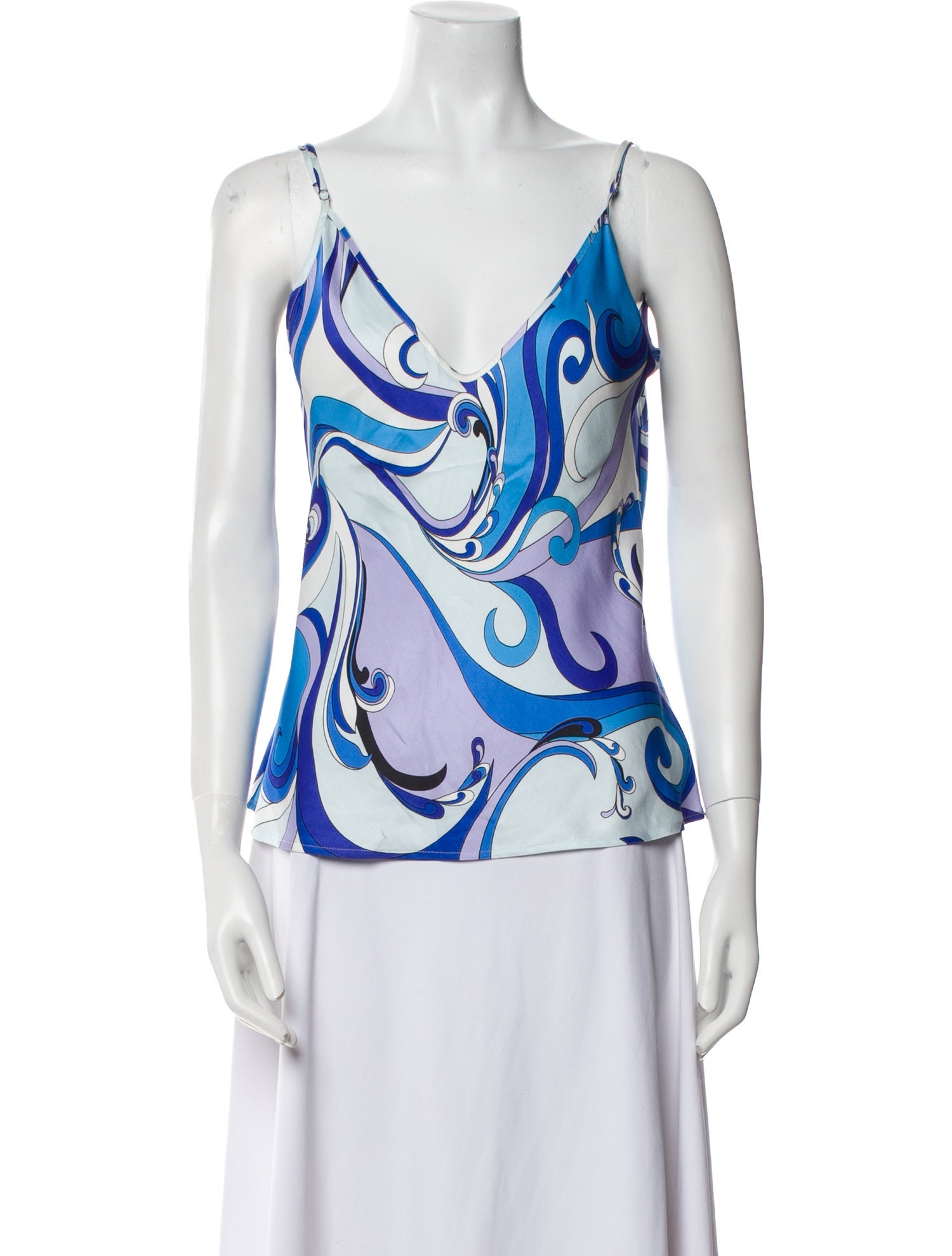 L'Agence Printed Cowl Neck Top