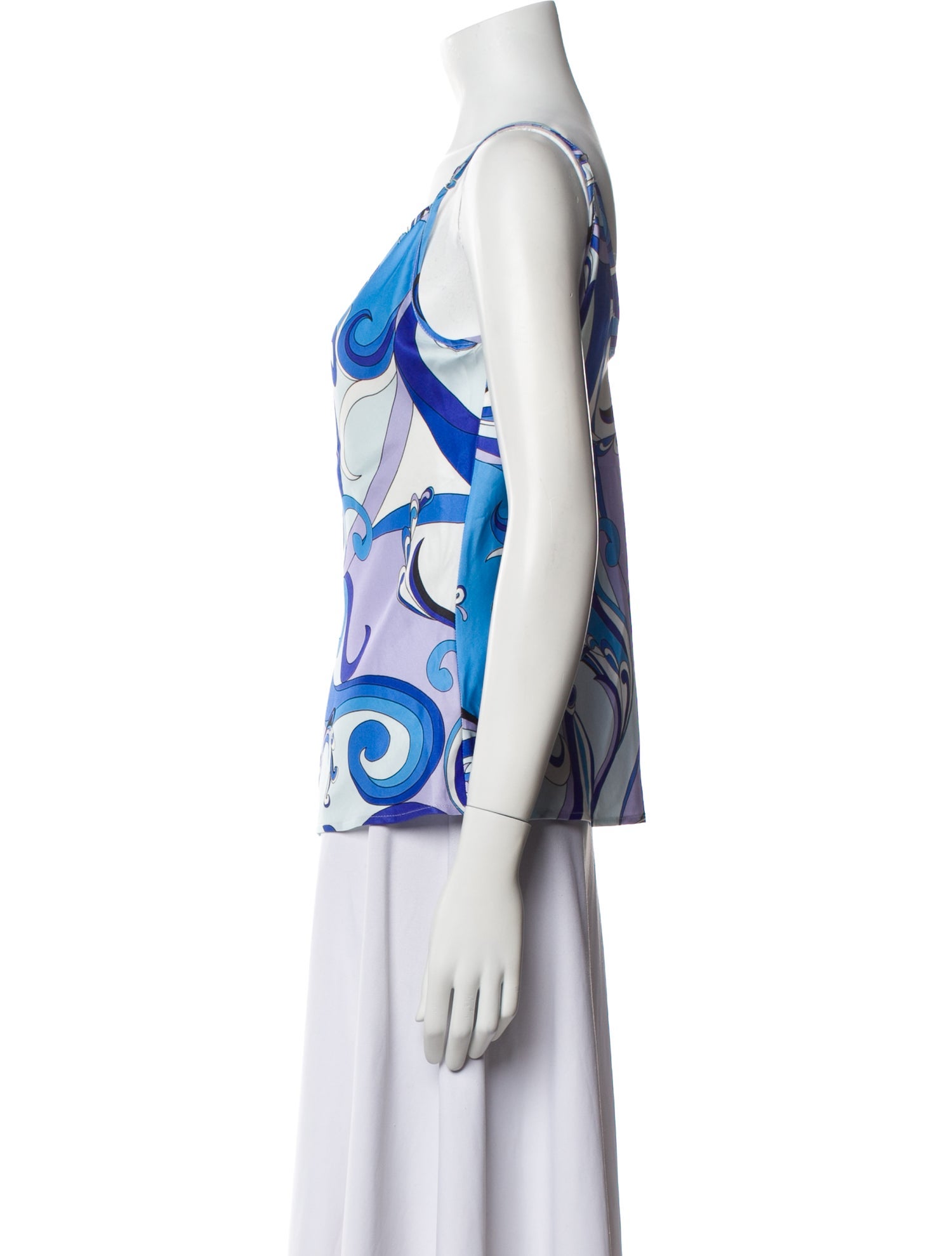 L'Agence Printed Cowl Neck Top