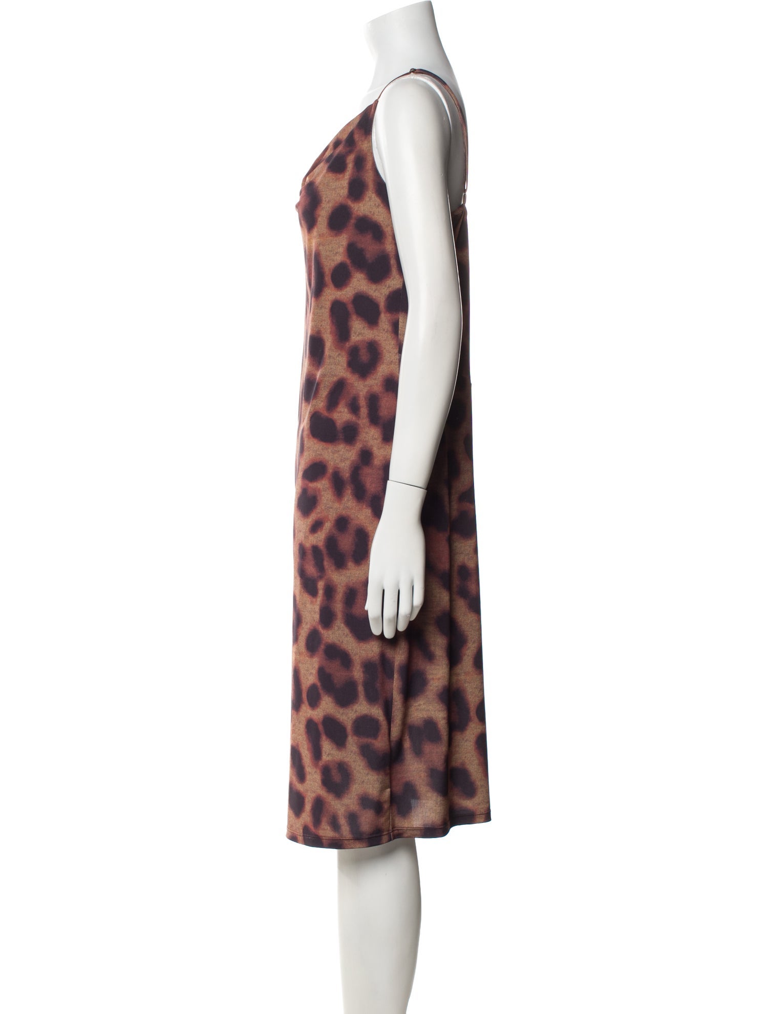L'Agence Animal Print Knee-Length Dress