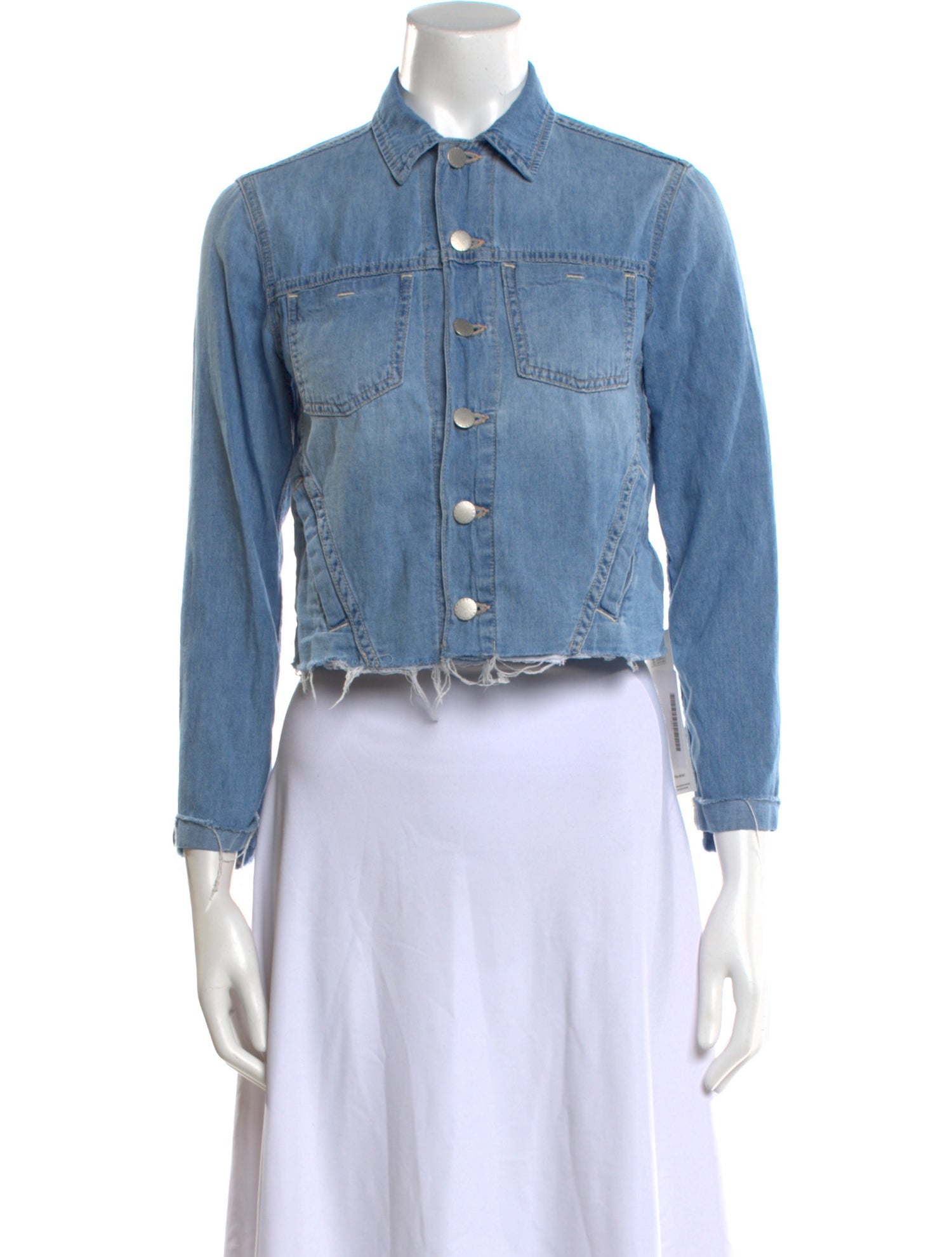 L'Agence Long Sleeve Crop Top