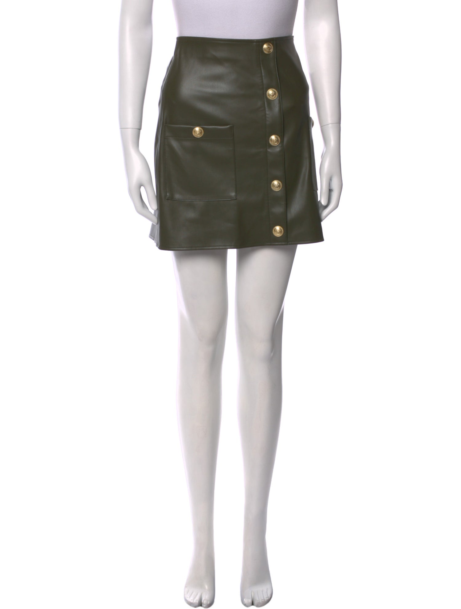 L'Agence Pleated Accents Mini Skirt