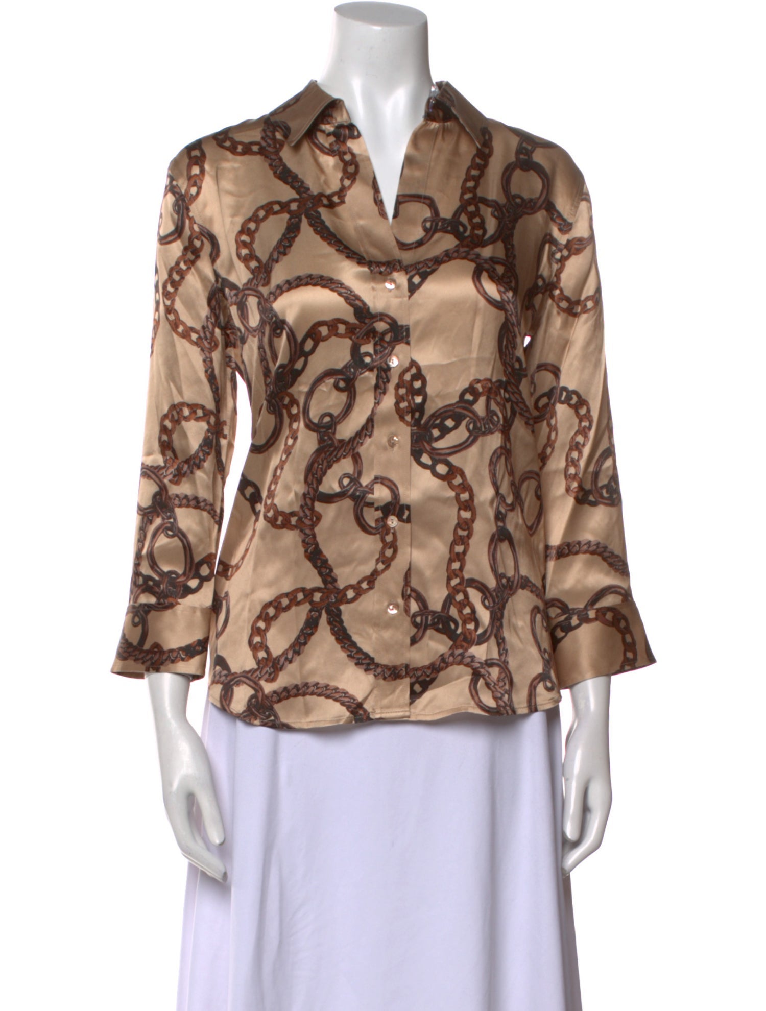 L'Agence Silk Printed Blouse w/ Tags