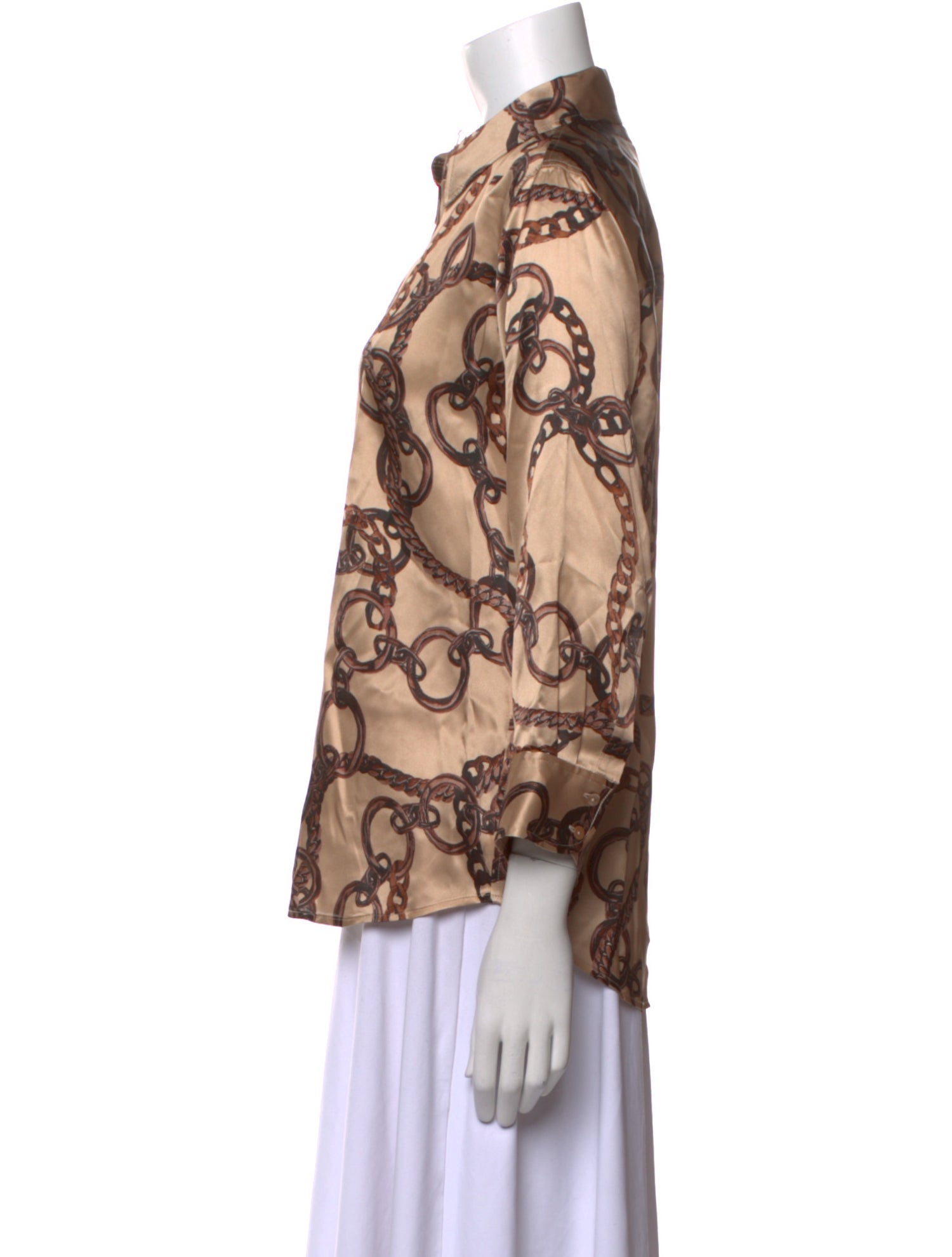 L'Agence Silk Printed Blouse w/ Tags