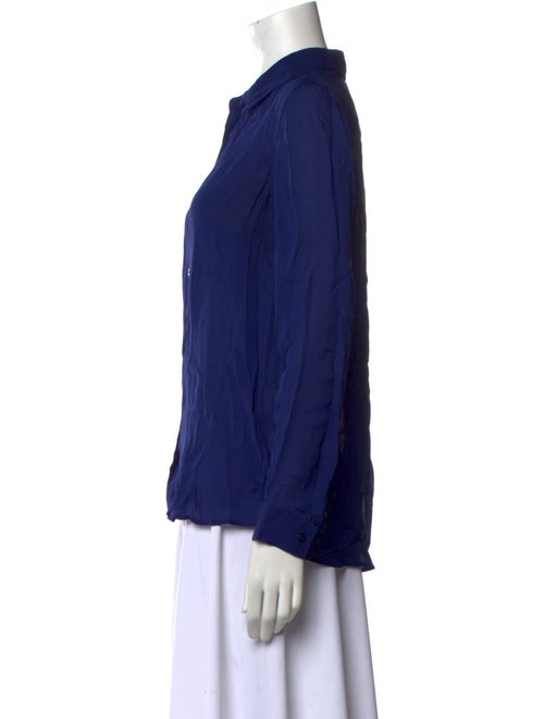 L'Agence Silk Long Sleeve Button-Up Top