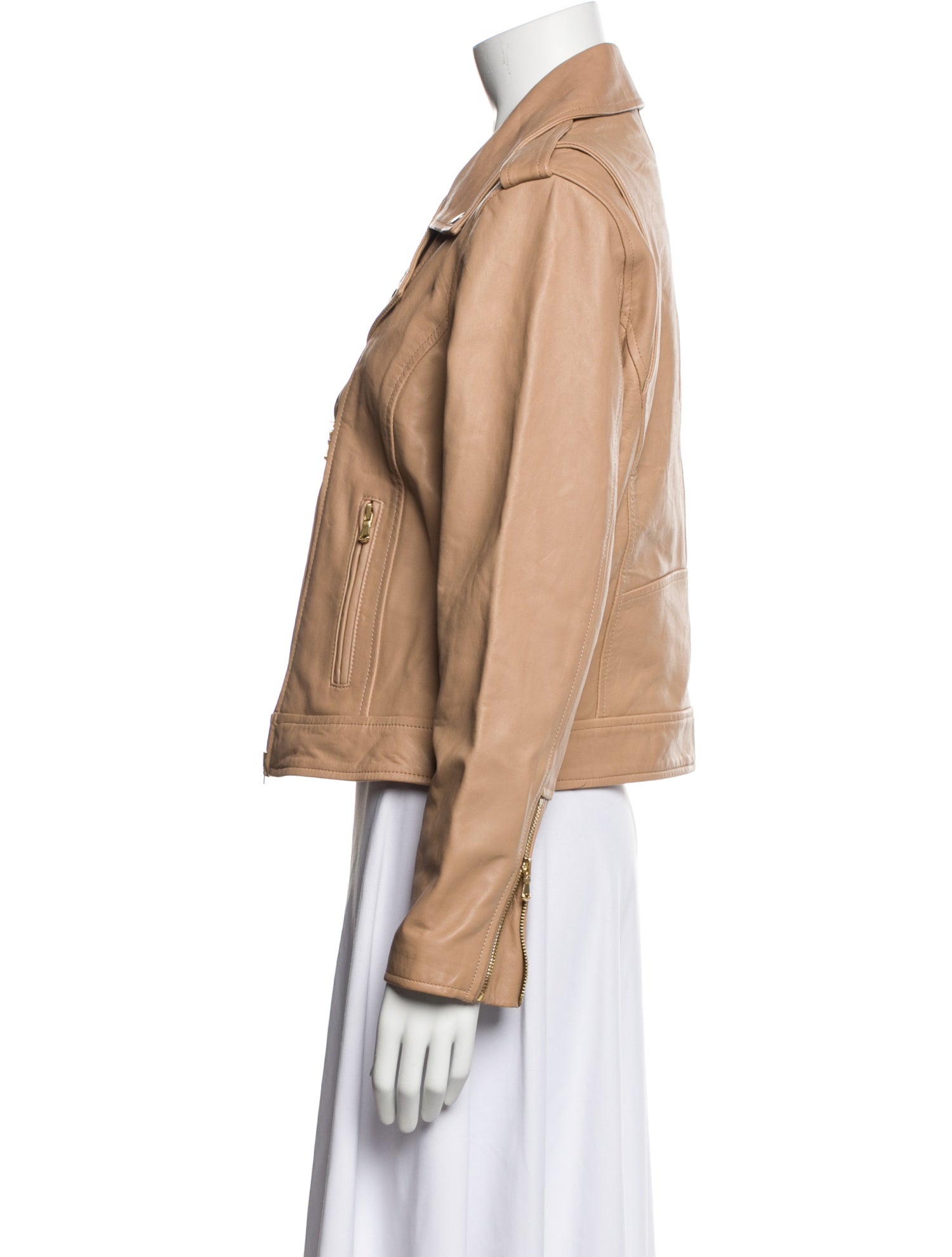 L'Agence Leather Biker Jacket