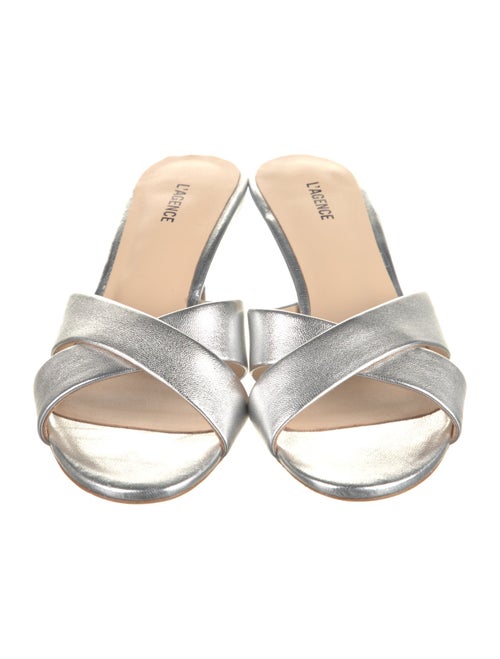 L'Agence Leather Slides