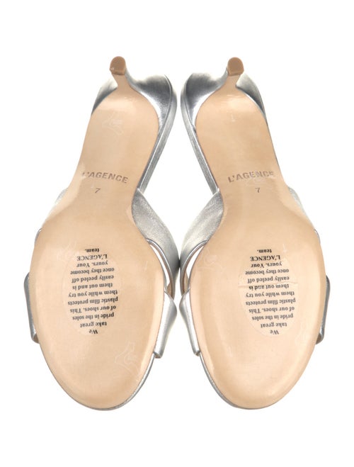 L'Agence Leather Slides