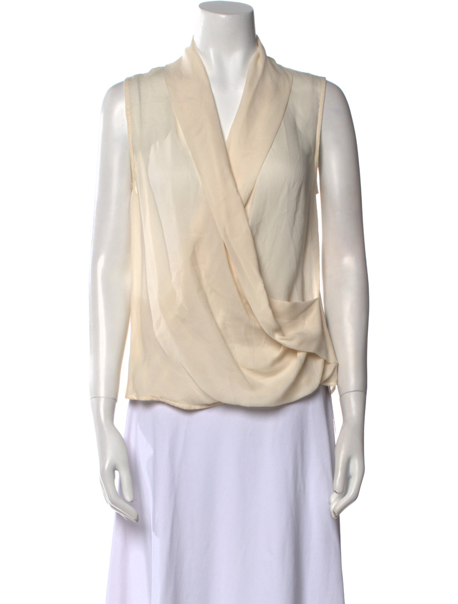 L'Agence Silk V-Neck Blouse