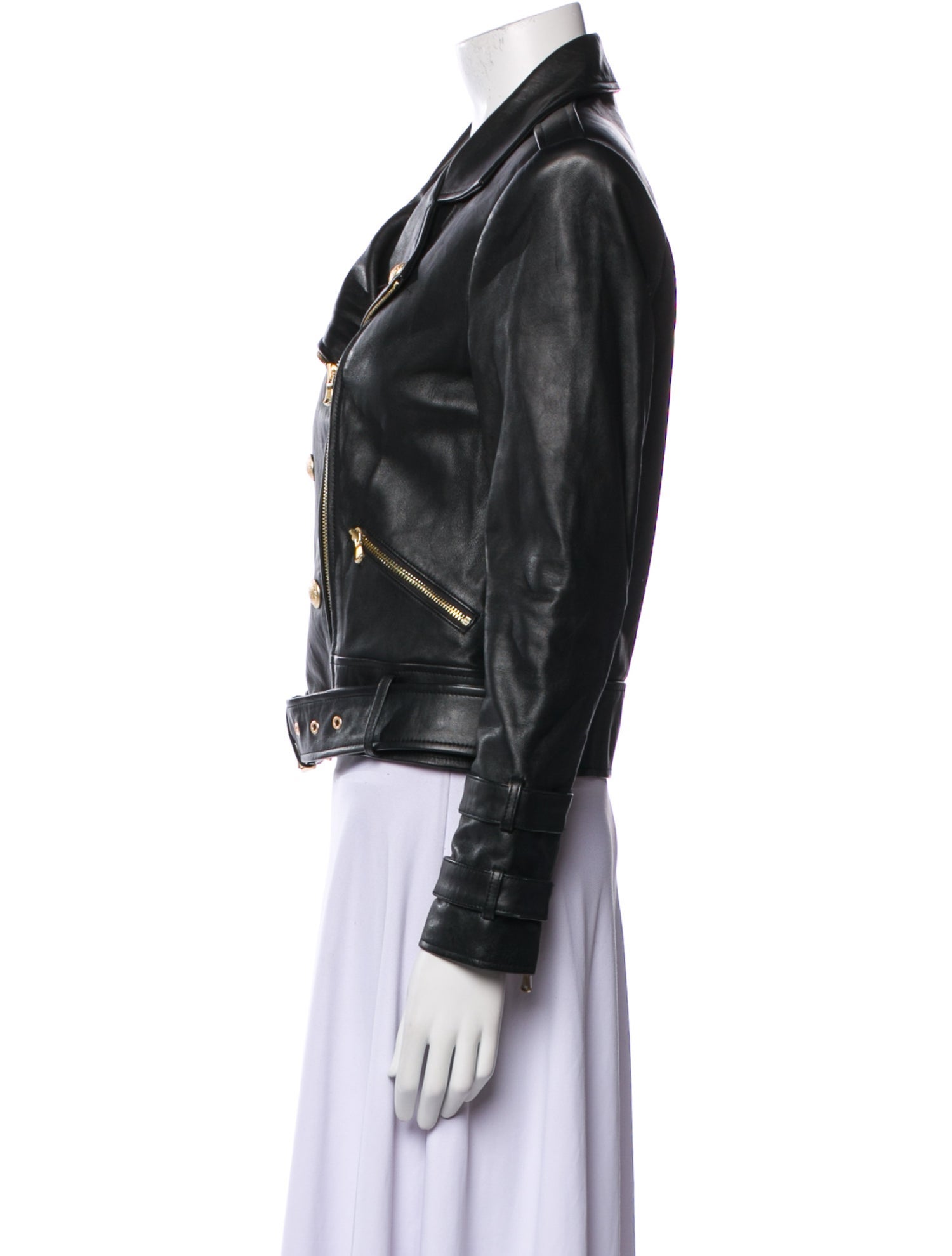 L'Agence Leather Biker Jacket
