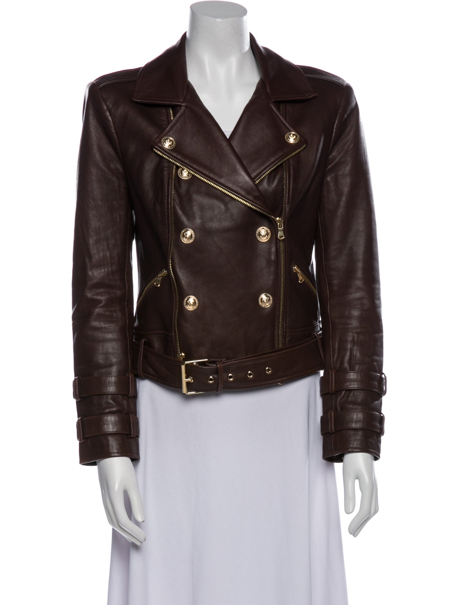 L'Agence Leather Biker Jacket