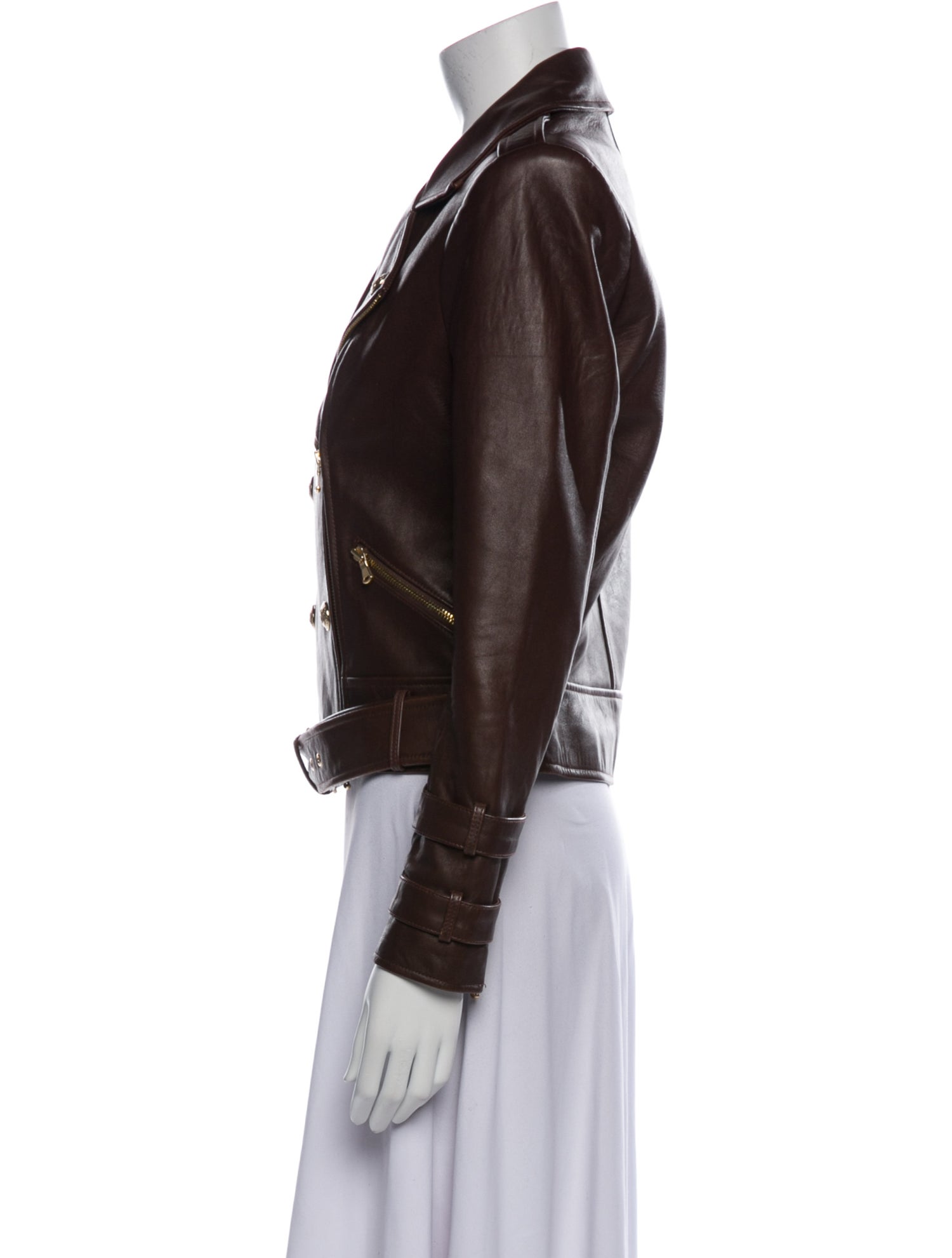 L'Agence Leather Biker Jacket