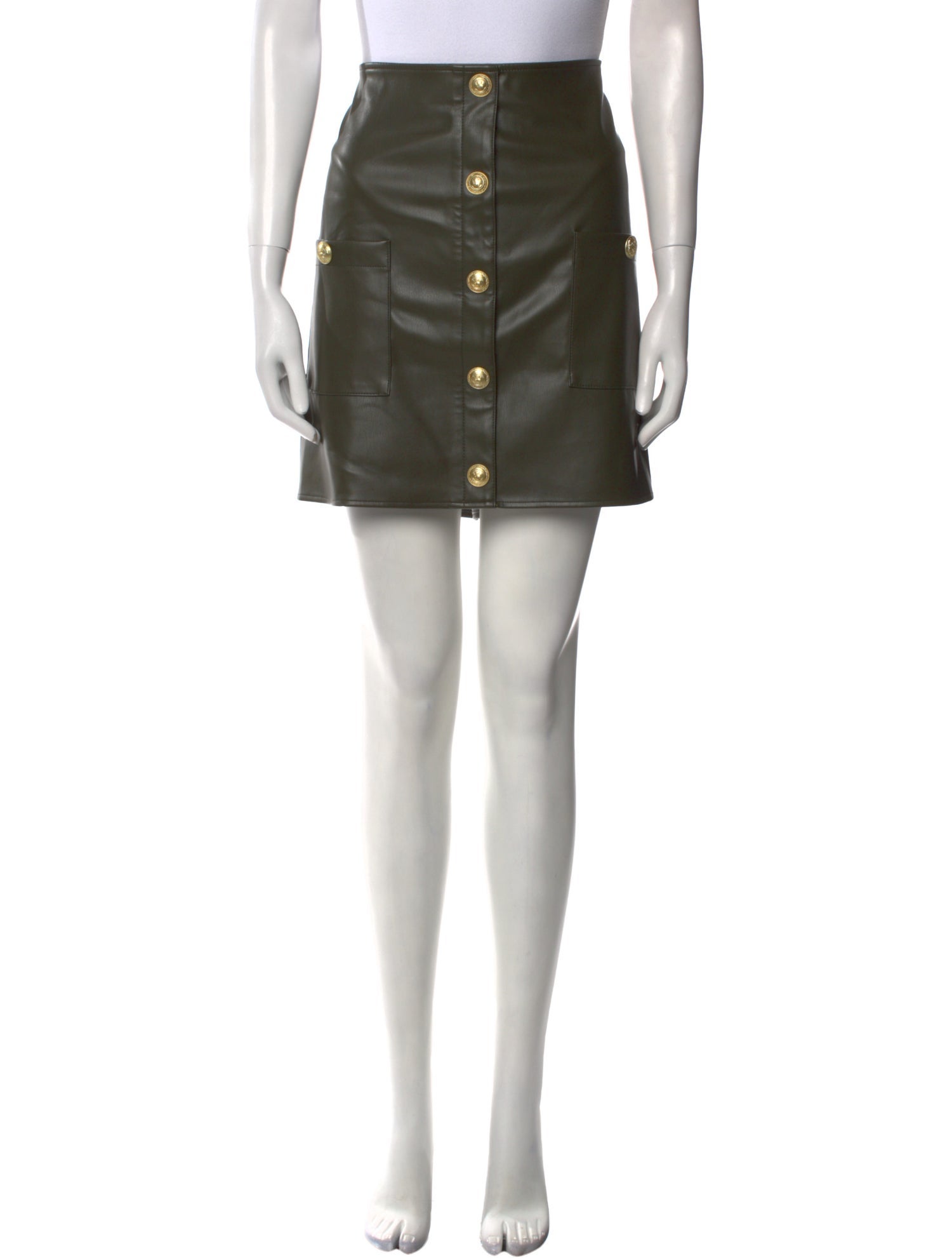 L'Agence Pleated Accents Mini Skirt