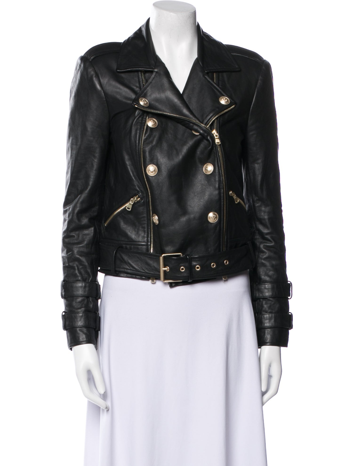 L'Agence Leather Biker Jacket