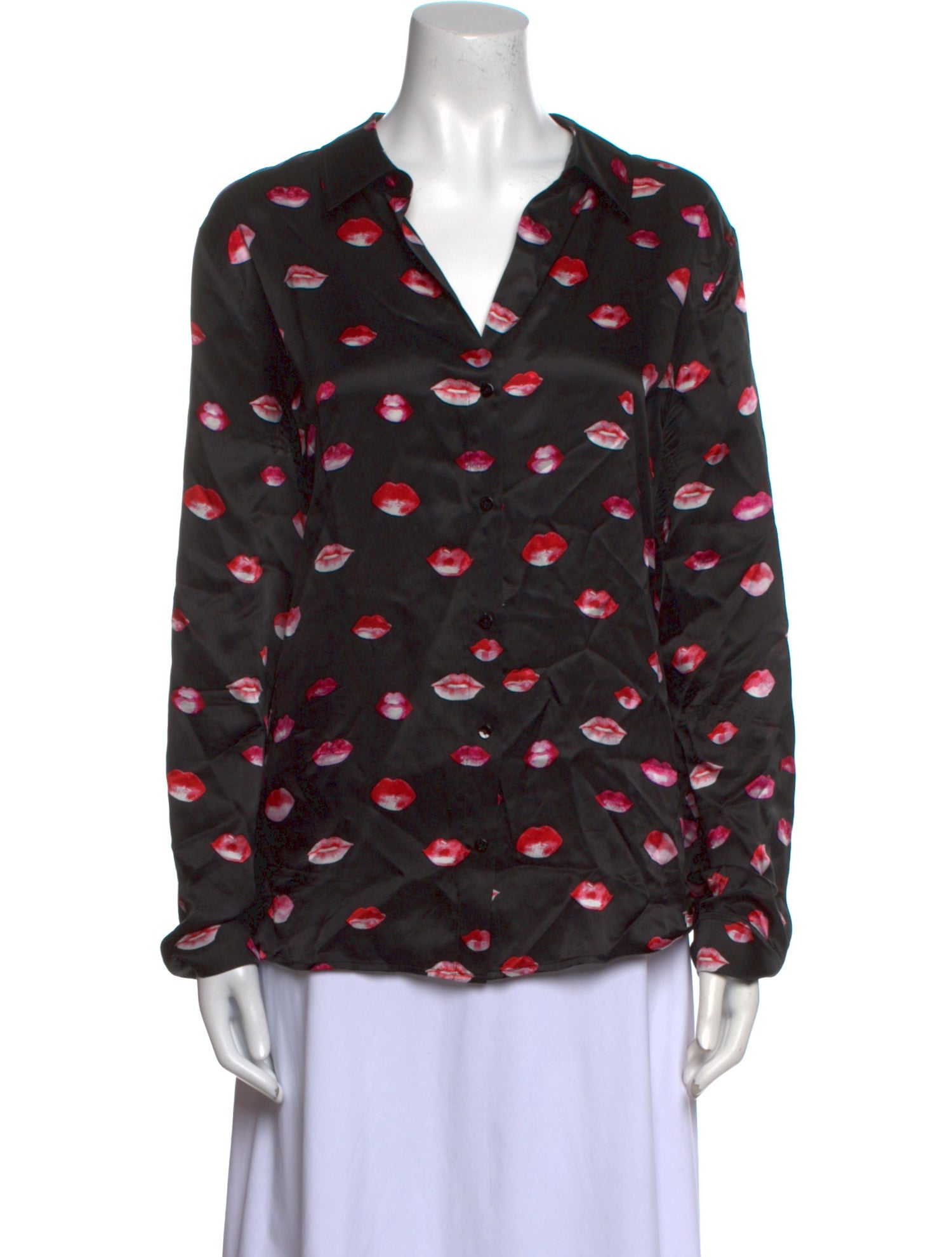 L'Agence Silk Printed Blouse