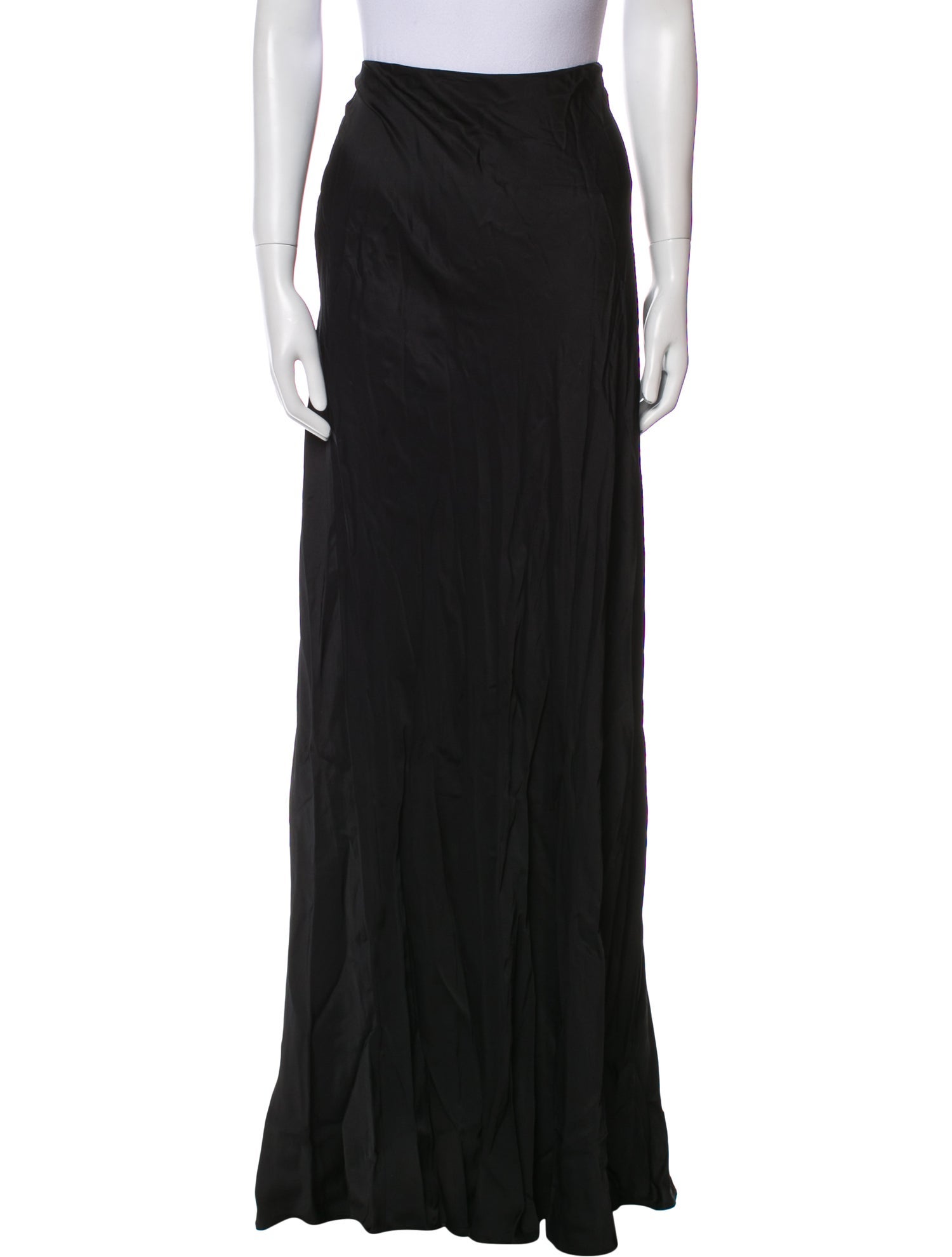 L'Agence Pleated Accents Long Skirt