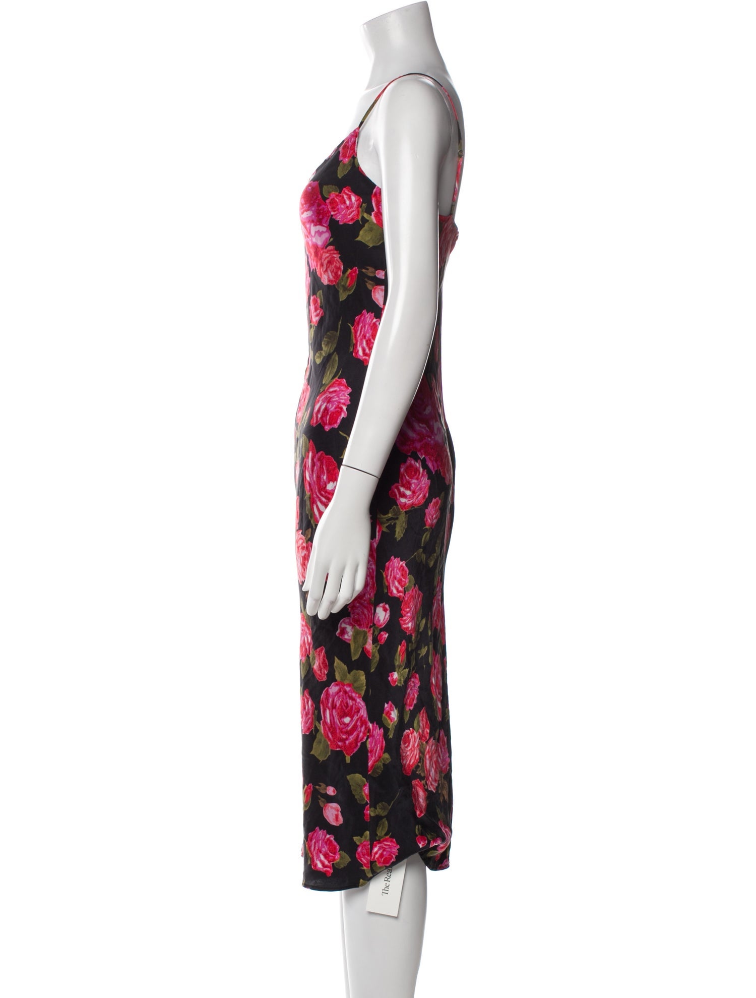 L'Agence Silk Midi Length Dress