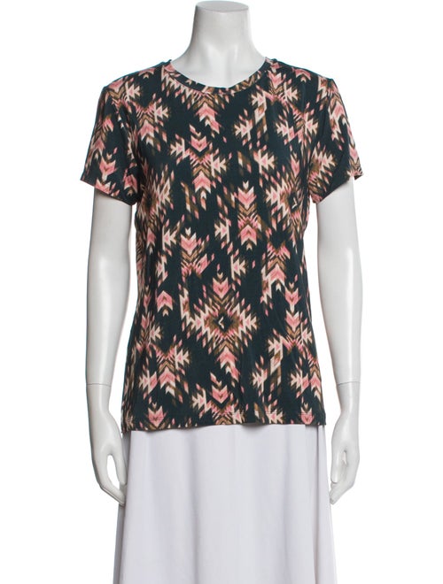 L'Agence Printed Scoop Neck T-Shirt