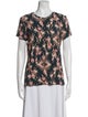 L'Agence Printed Scoop Neck T-Shirt