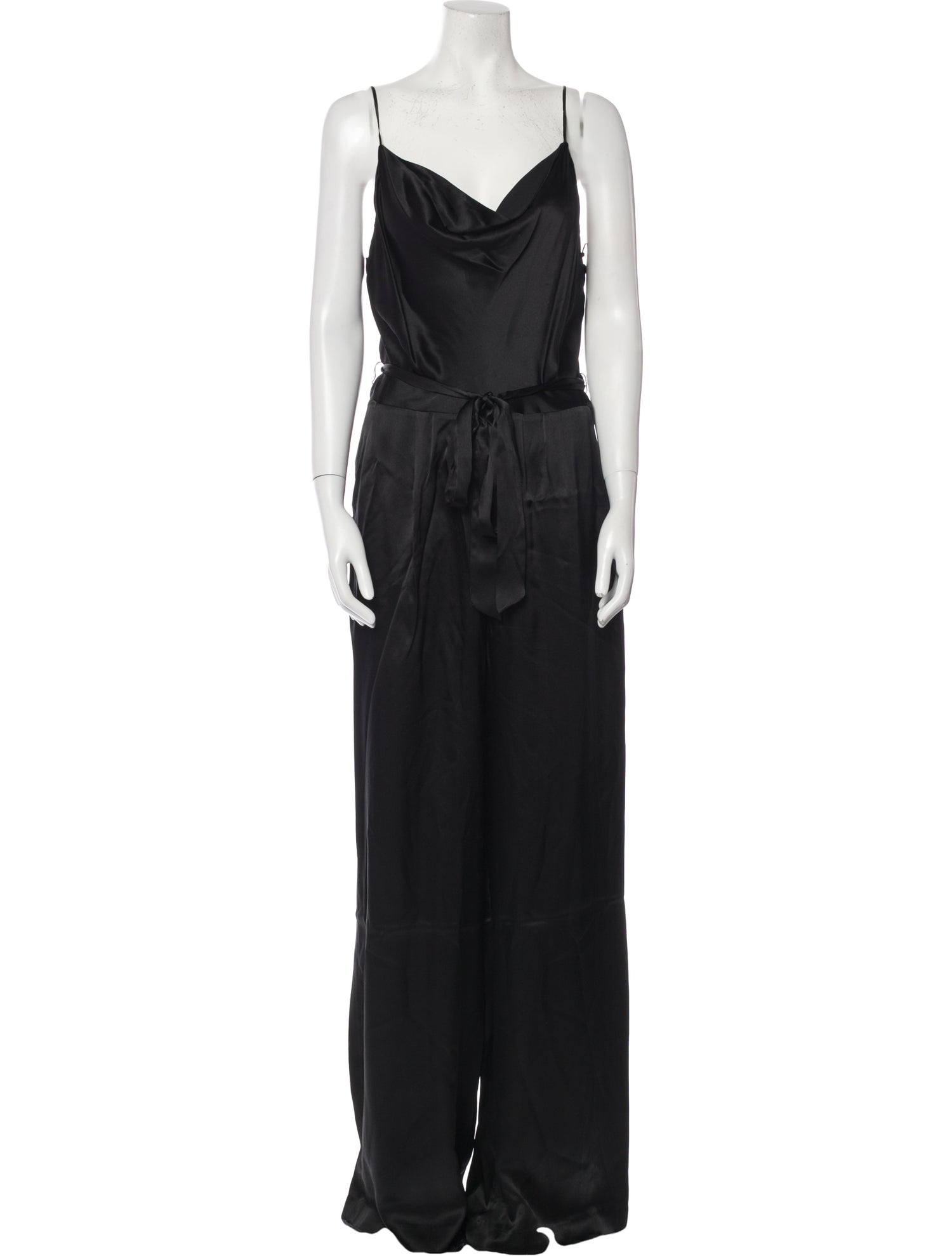 L'Agence Silk Cowl Neck Jumpsuit
