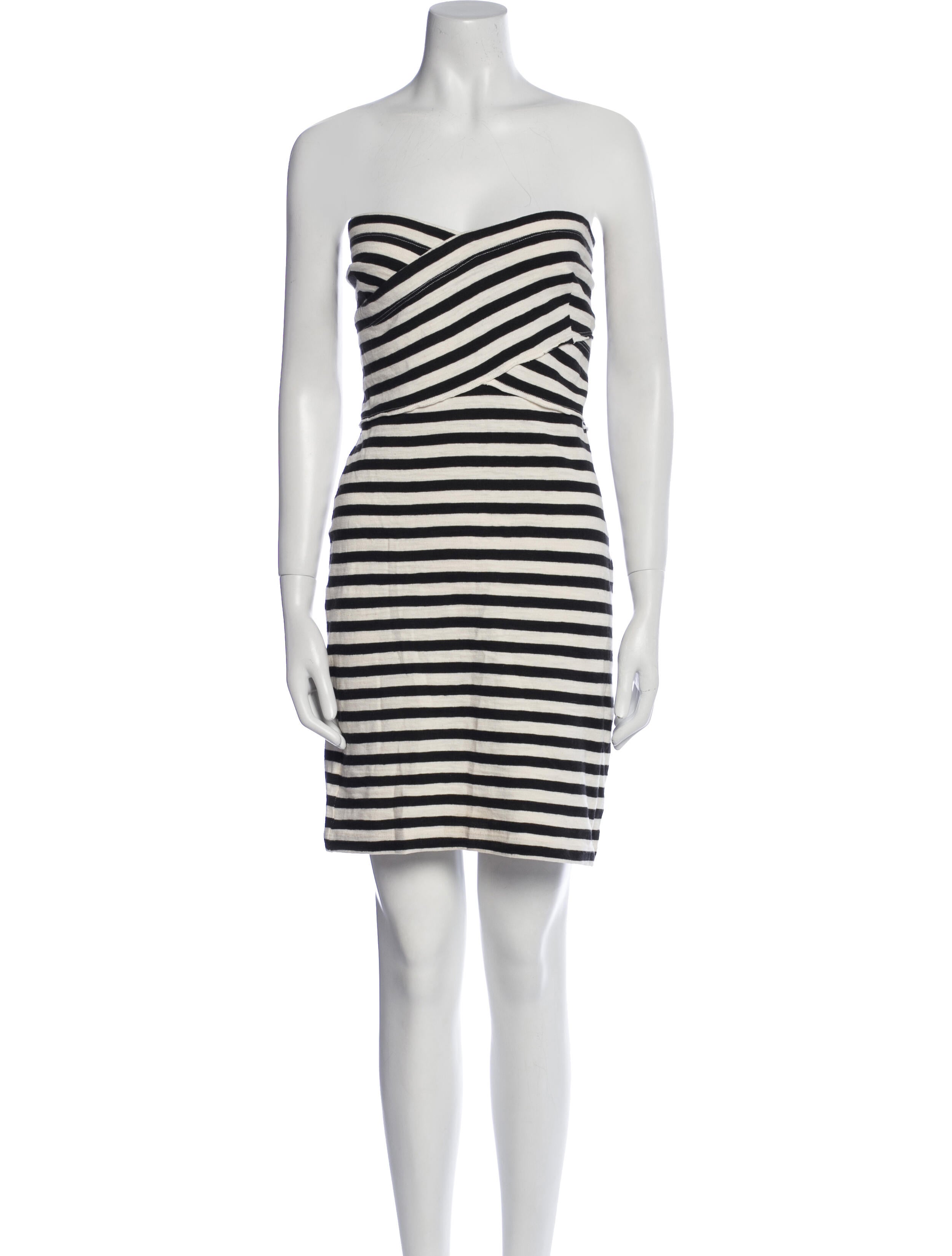 L'Agence Striped Mini Dress