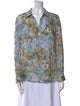 L'Agence Silk Floral Print Blouse
