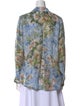 L'Agence Silk Floral Print Blouse