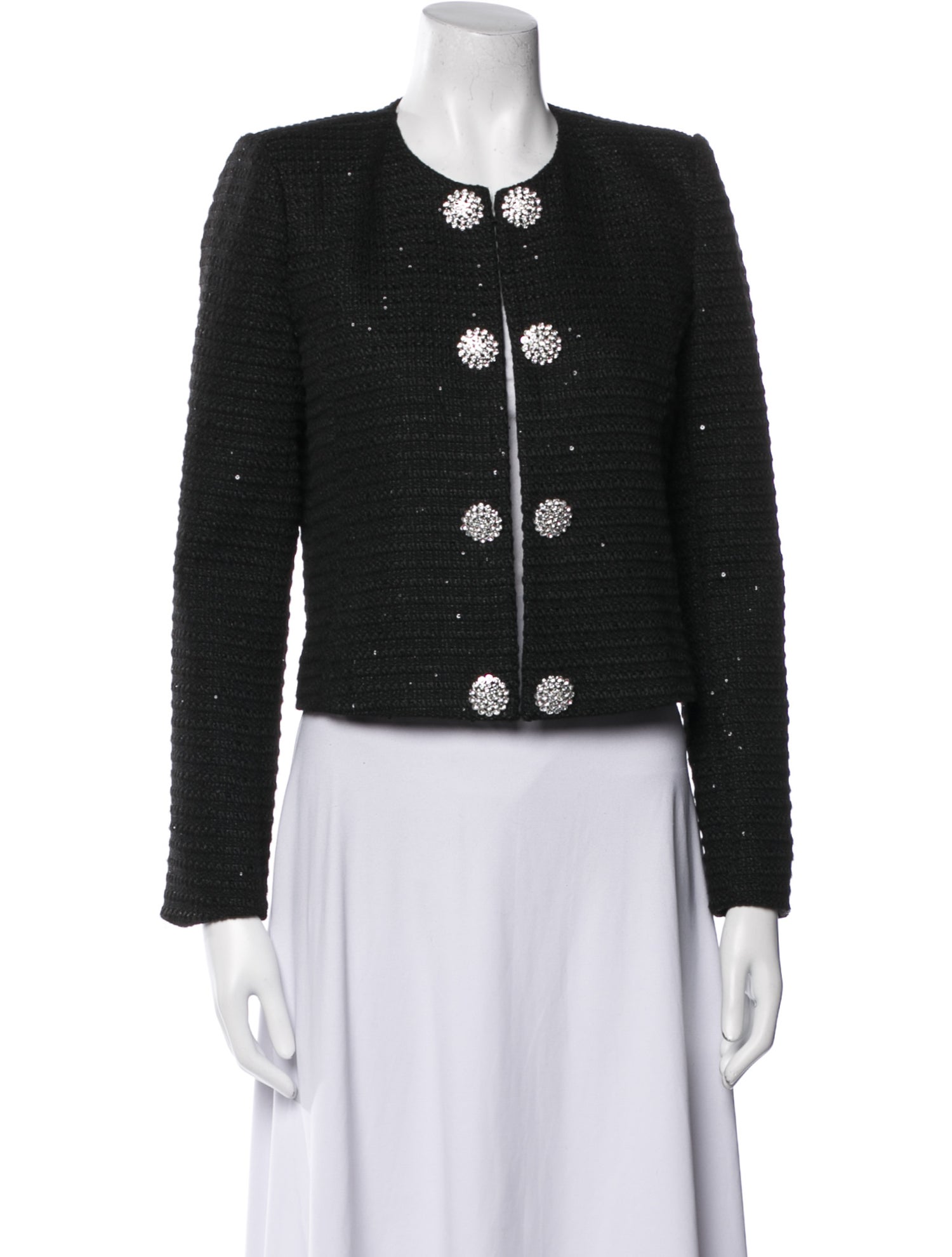 L'Agence Tweed Pattern Evening Jacket