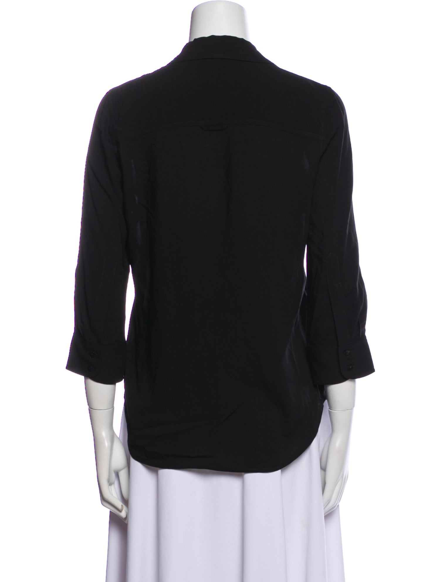 L'Agence Three-Quarter Sleeve Button-Up Top